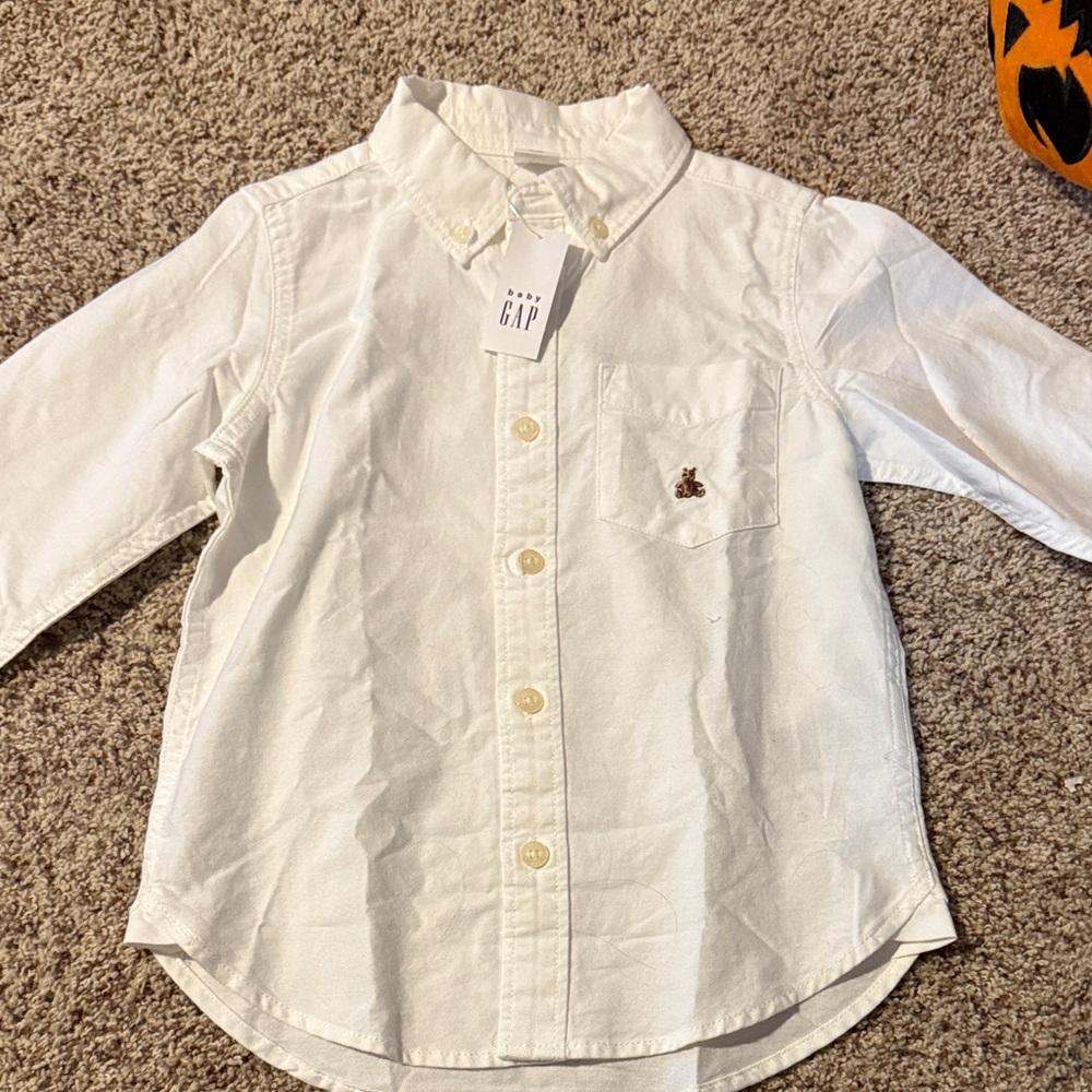 GAP Kids Cream Button-Down Shirt